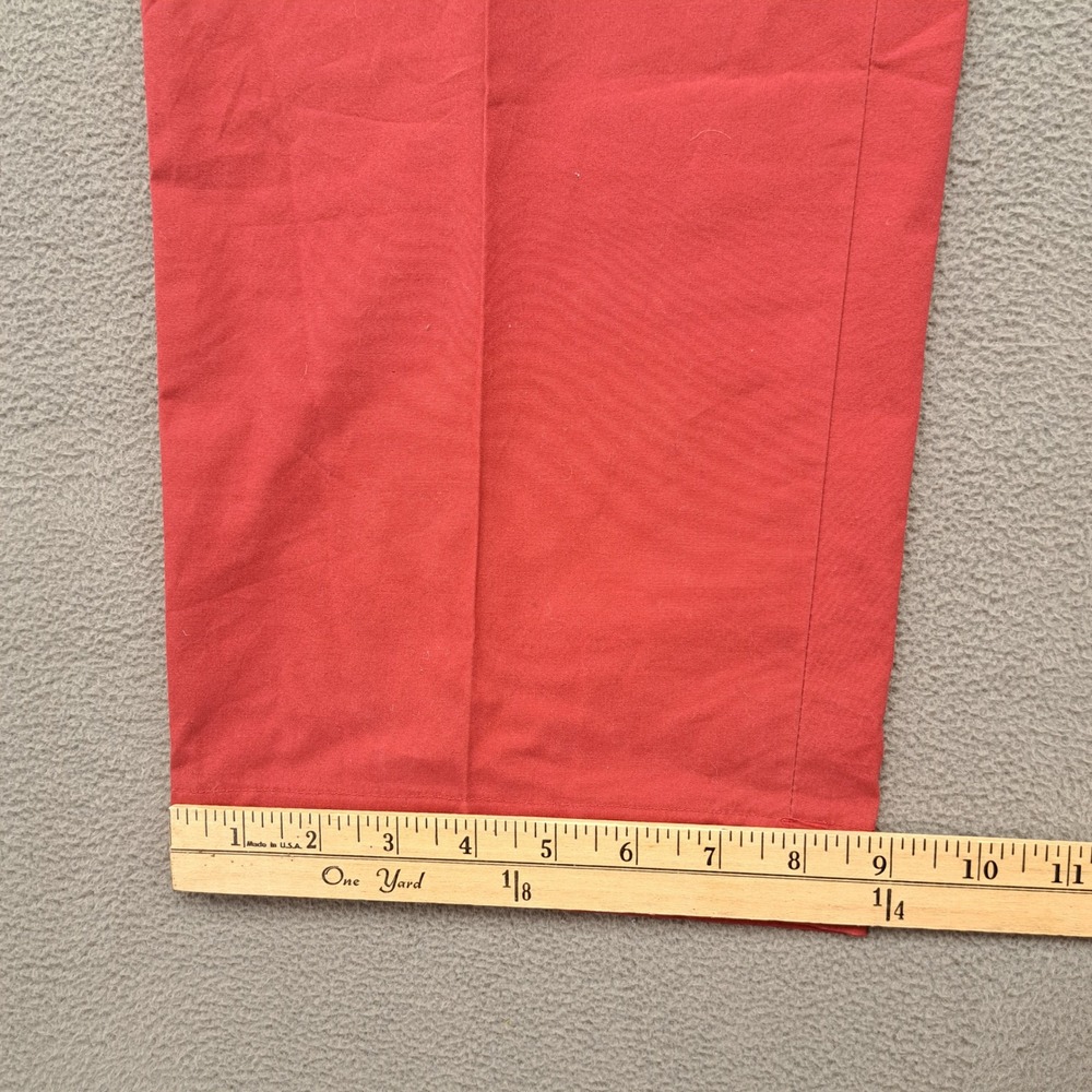 Brooks Brothers 346 Mens Red Cotton Classic Fit Flat Front Chinos Pants 36x30 - Picture 7 of 9